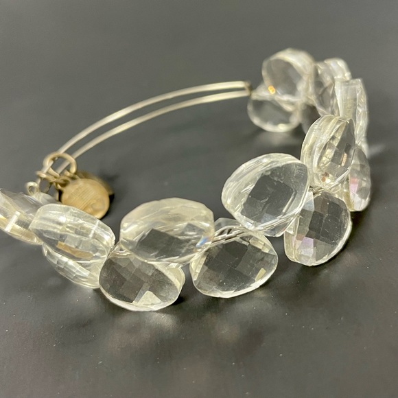 Alex and Ani Rendezvous Clear Crystal Bracelet Silver tone - Picture 3 of 4